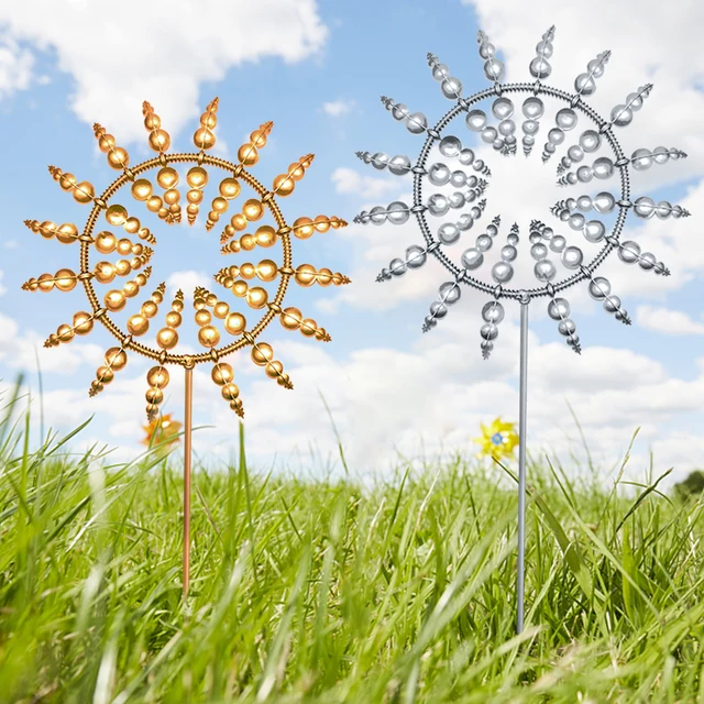 Varázslatos Fém Szélmalom Szélen Működő Szobrok Szél Fonó Kinetikus Szélfogók Kültéri Udvari Dekoráció Graden Táj - Image 2