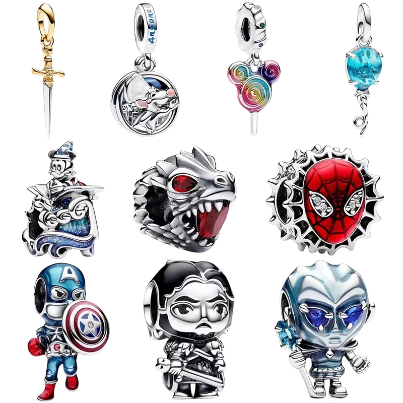Marvel 100% 925 Sterling Silver Beads are Suitable For Pandora Original Bracelets Women Star Wars Pendants DIY Jewelry Hot New images - 6