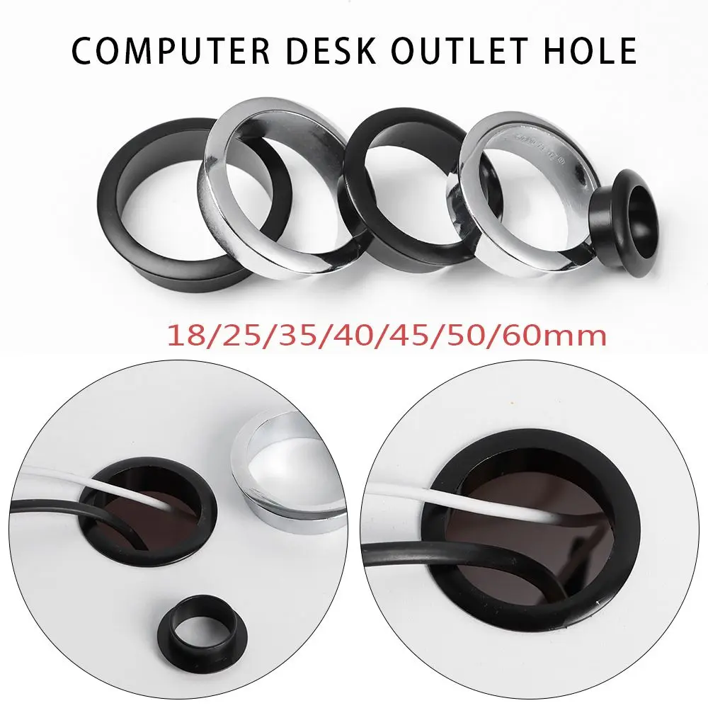 Hardware Zinc Alloy Organizer Cable Clamp Buckle Line Wire Hole Cover Computer Grommet Line Box Desk Table Cable Fastener