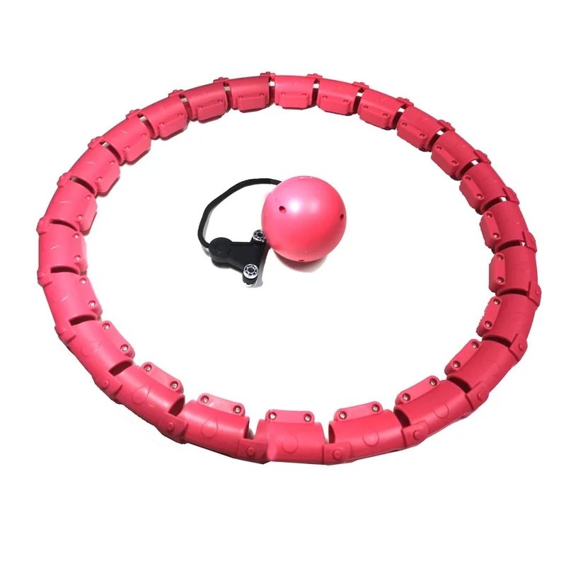 Cerceau de gymnastique - Fitness - Rose - Réglable - Amovible - Massage