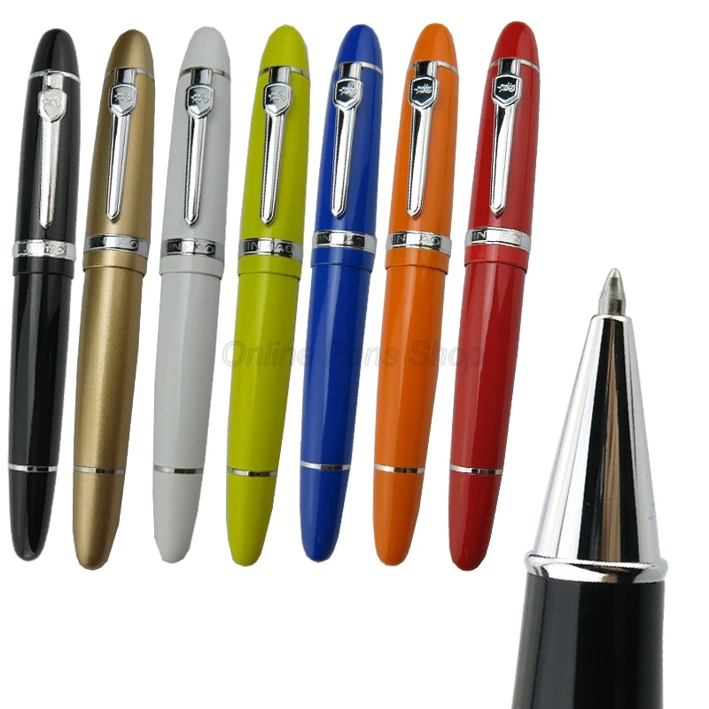 

Jinhao 159 Classic Big Size Metal Roller Ball Pen Silver Trim Ink Pen For Professional Writing Gift Pen