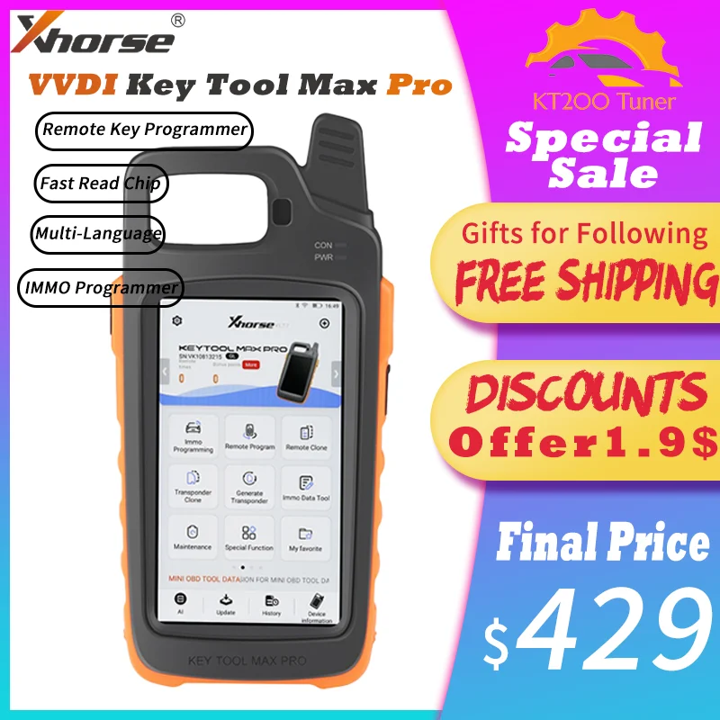 Xhorse vvvdiキーツールmaxproバンドル | キーツール最大およびミニobd 