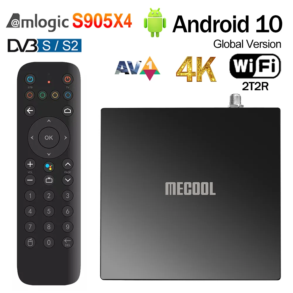 MECOOL KT1 dvb s2 Smart TV Box Amlogic S905X4 B Android TV 10 DVB S/S2