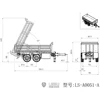 LESU 1/14 RC Hydraulic Full Trailer 2 Axles Kits Lifting Legs Metal with LED Lights for Remote Control DIY Tractor Truck TH23105 6
