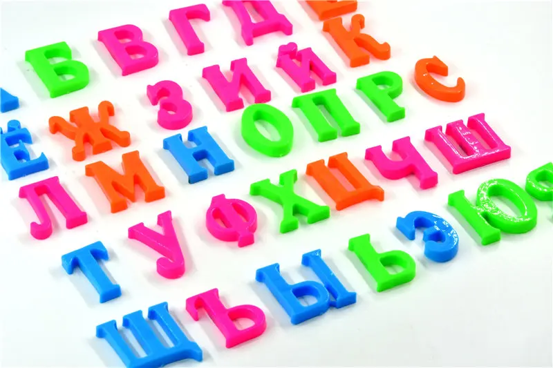 33 PCS/Set Russian Alphabet Magnetic Letters Baby Early Educational Toy Fridge Message Board Magnet for Baby Cognition Education