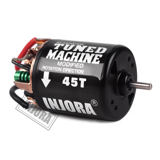 INJORA 540 Brushed Motor Waterproof 13T 21T 35T 45T 55T 80T for 1:10 RC Crawler Axial SCX10 AXI03007 90046 TRX4 2