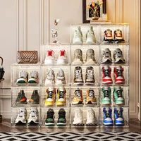 Shoe Box Storage Box Transparent Sneakers Dustproof and Anti Oxidation Shoe Storage Foldable Acrylic Shoe Cabinet Shoe Rack 1