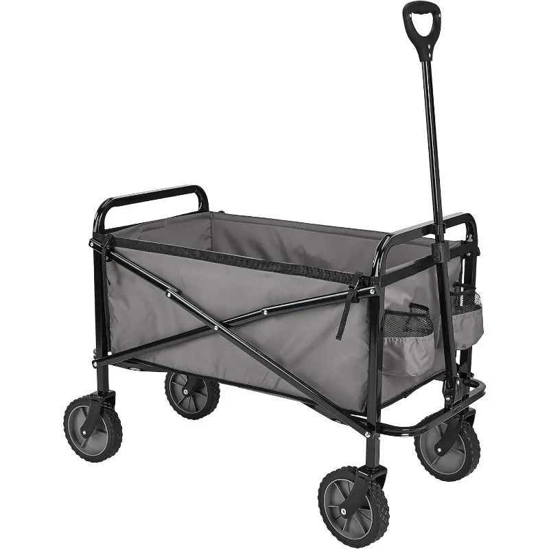 

Collapsible Folding Outdoor Utility Wagon with Cover Bag, Gray