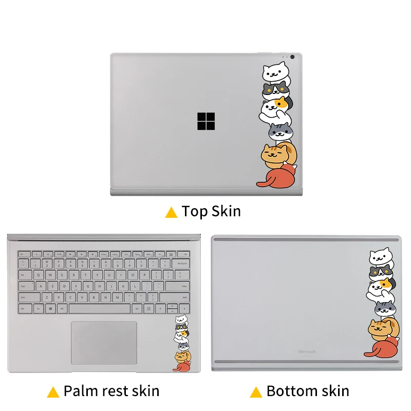 

Laptop Skins for Surface Laptop 5/3/4 13.5 15 cartoon pattern Vinyl Sticker Book 2 13.5 15 inch Full Protective 2022 new