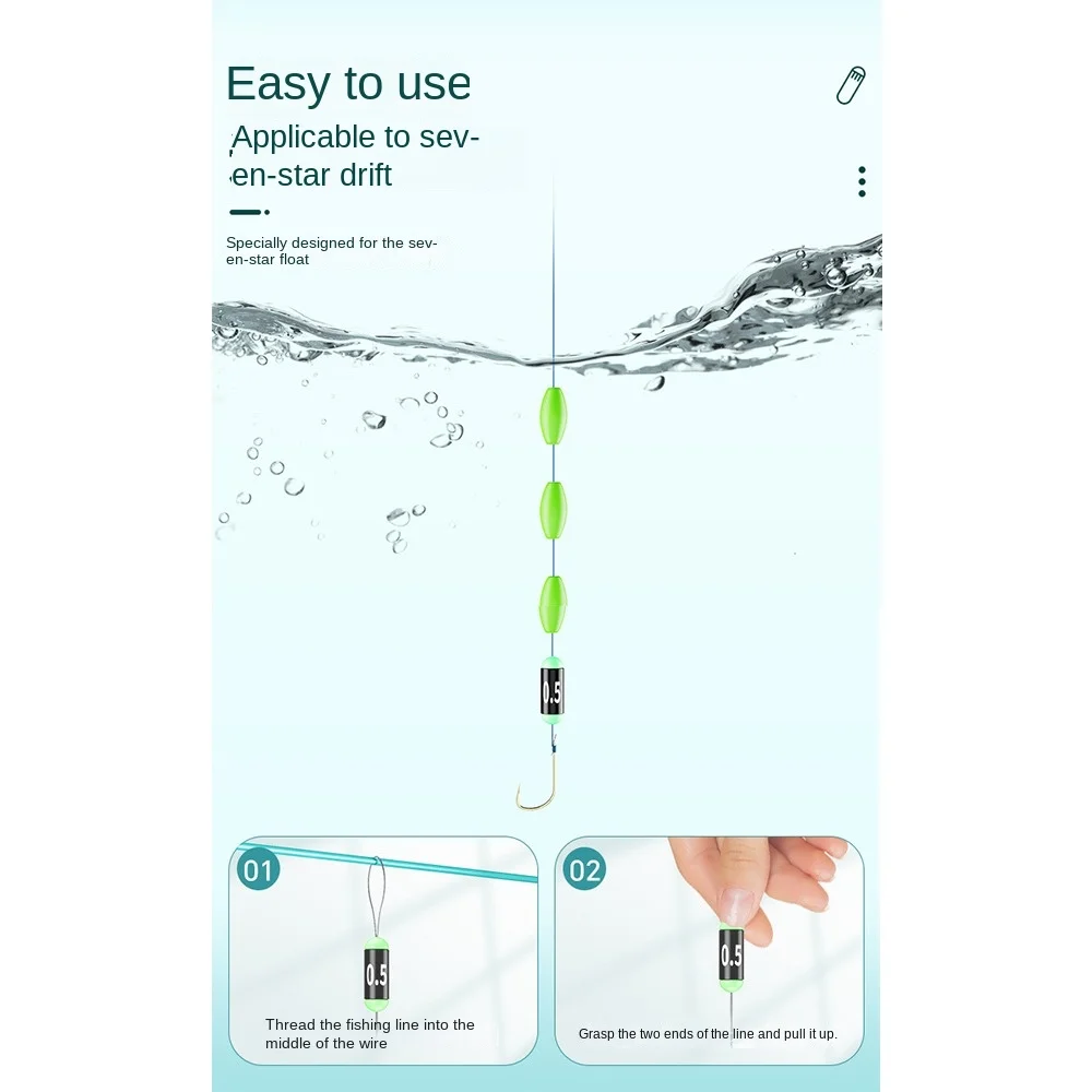 100 teile/los Angeln Blei Platinen Angeln Zubehör Lineal Blei Set Schnell Ersetzen 0,2-1,5g Gewicht Platinen Angelgerät – Detail 10