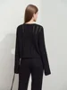 Amii Minimalist Spring New Round Neck Hollow Twisted Flower Pick Hole Process Cotton Knitted Sweater Loose Short Top 12541123 5