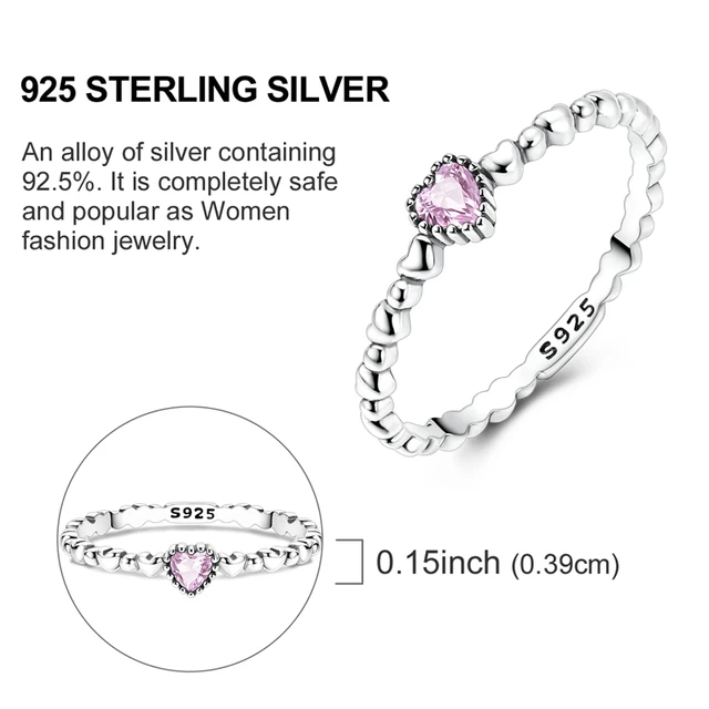 88855-76c0f5.jpg Bague en argent sterling 925 véritable, forme de cœur, trèfle, bijoux pour femmes, cadeau d'anniversaire, de fiançailles
