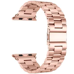 Premium Stainless Steel Watch Band Strap - Sleek and Durable Design for 42mm 44mm 45mm 49mm (6 Rose gold)