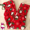 Cartoon Plush Pajama Pants Y2K Hello Kitty Sanrioed Kawaii Spring Winter Soft Thickened Homewear Pants Sweet Girl Student Gift 2