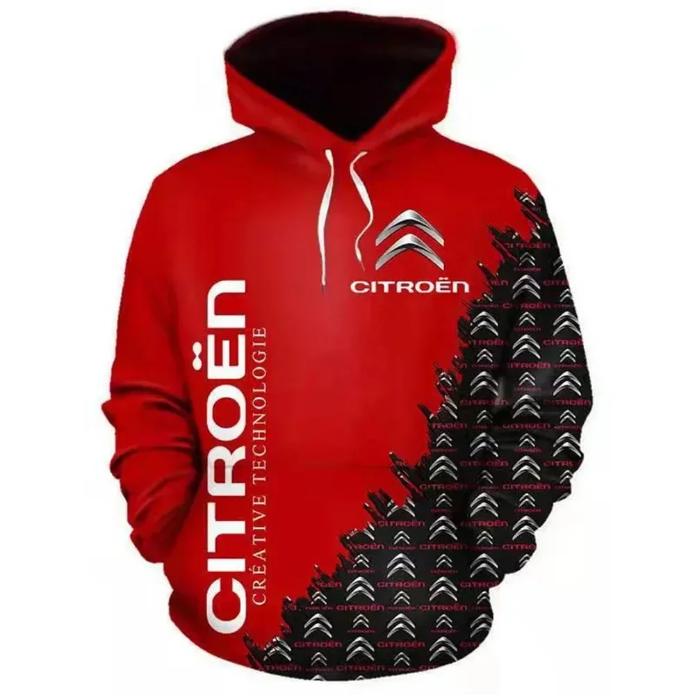 

New Citroen Car Logo Printed Hoodie Men's Zip Sportswear Fashion Casual Pullover High Quality Sweatshirt Oversized Harajuku Coat