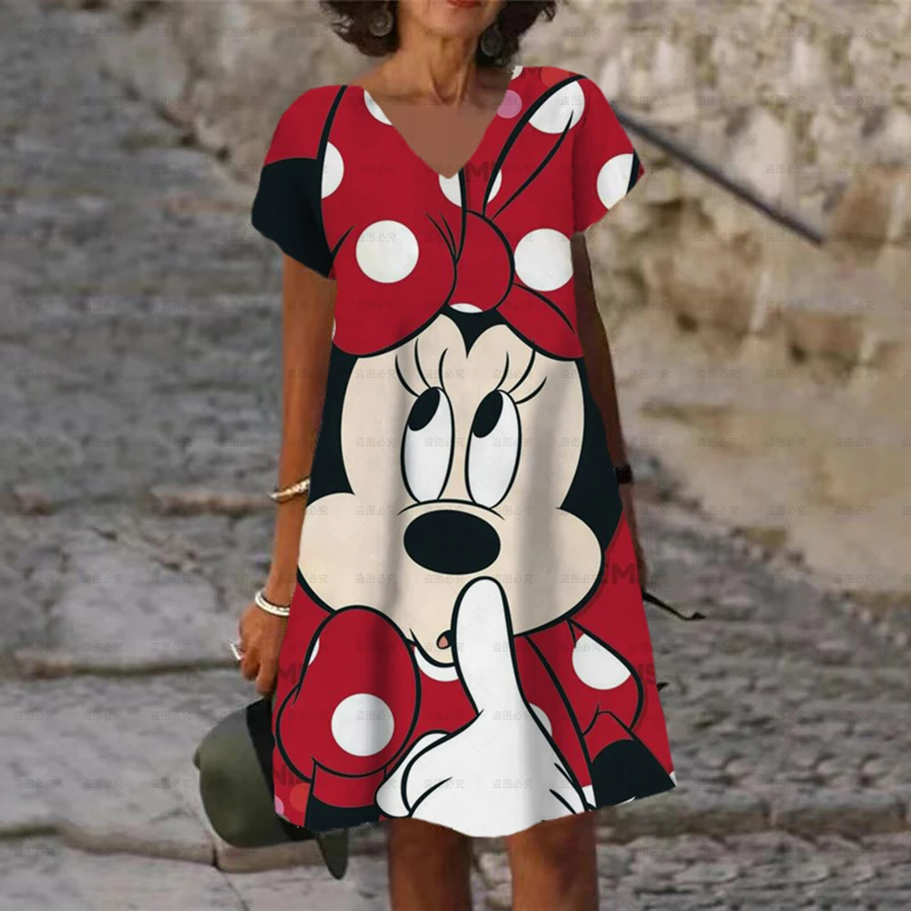mickey print dress