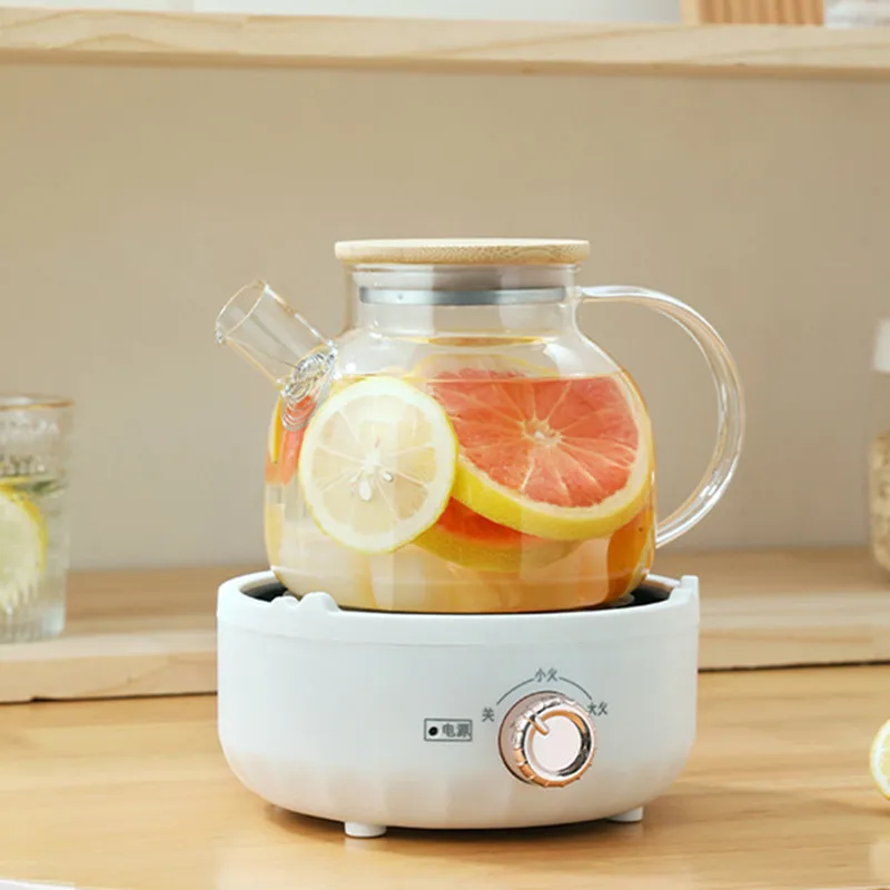 Pote de Vidro Chaleira Fervente de Água Bule de Chá de Frutas Panela de Sobremesa Multi Fogão 220v 1l