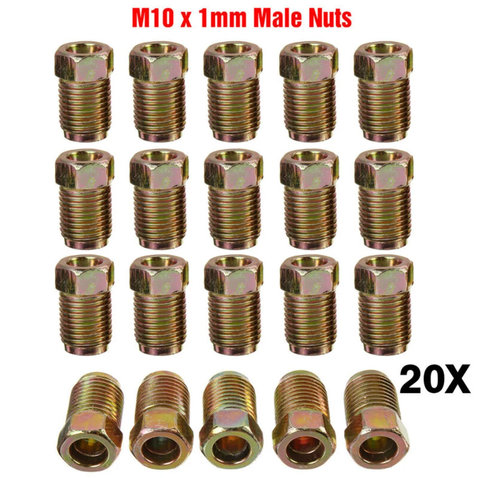 20 Raccordi Freno Metrici M10x1 Per Tubi Da 3/16 Di Pollice – Resistenti E Antiruggine!