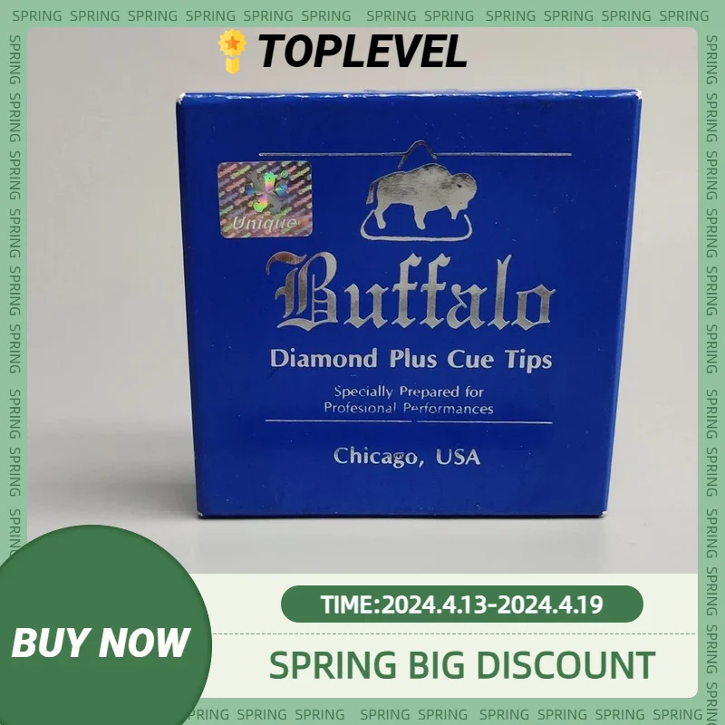 Buffalo Cue Tips Blue Diamond Plus Medium Pool Cue Tip Snooker Cue Tip 11/13mm 50pcs Professional Billiard Accessories