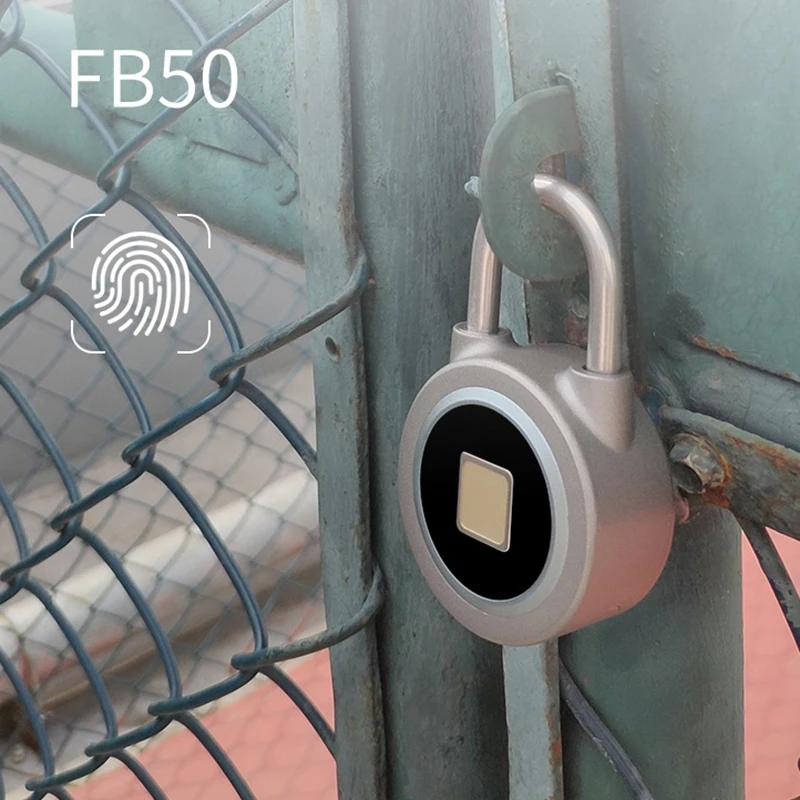 Fingerprint Padlock Metal Security Locker Lock Bluetooth Connection Waterproof Suitable for House Door Backpack Suitcase Bike Gym Office  6