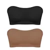Soutien-gorge sans bretelles sans couture pour femmes, rembourré amovible, haut en soie glacée douce, sous-vêtements sans bretelles, sûr, antidérapant, Push Up, haut tubulaire Sexy
