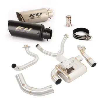 For kawasaki Ninja Z650 17-23 Motorcycle Exhaust Pipe Box Front Link Pipe Escape Muffler Header Tube Stainless Steel DB Killer