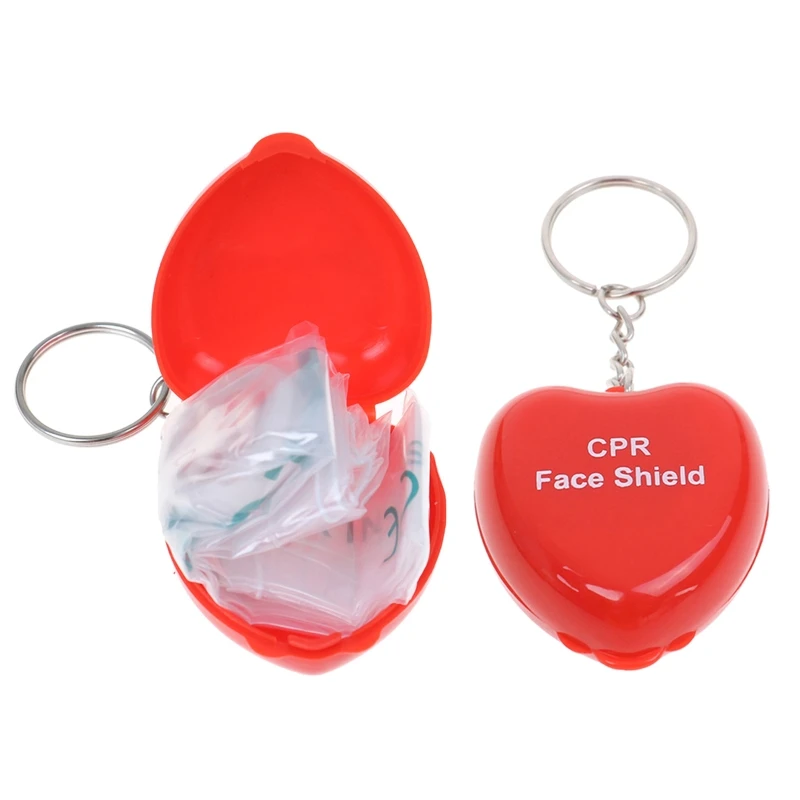 

CPR Face Shield Mask Keychain Keying Emergency CPR Face Shields Pocket Mask for First Aid CPR Training Outdoor Travel Survival