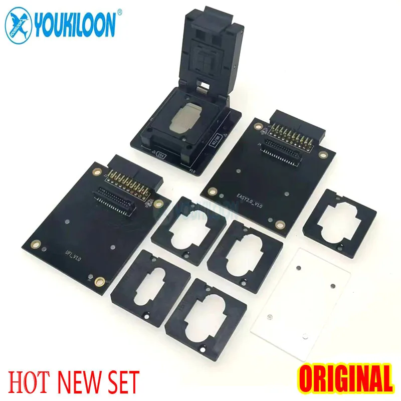 NEW eMMC 6- in -1 Socket Adapter (eMMC153/169/162/186/221/254) For