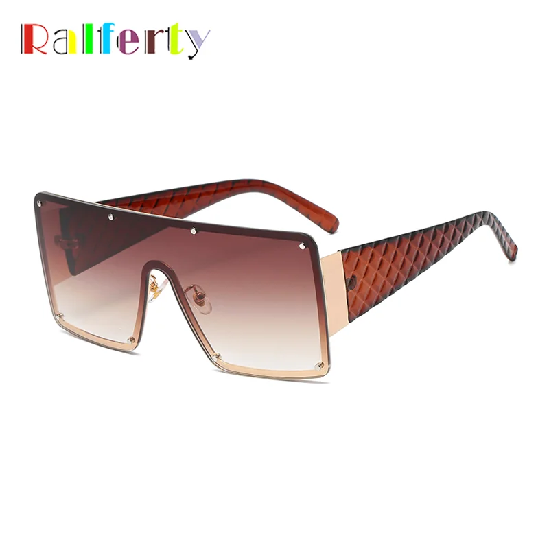 

Ralferty 2021 Trend Men's Sunglasses Brown Gradient Sunglases Shades For Women Brand Designer Sun Glasses zonnebril dames Y58287