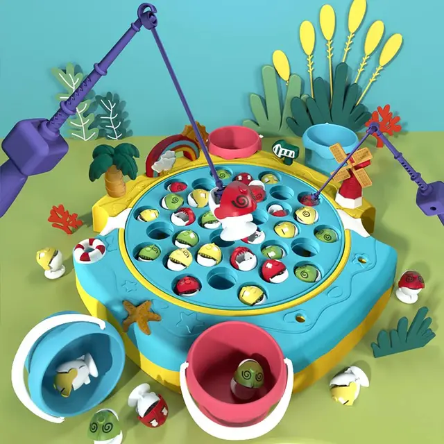 Montessori Magnetic Fishing Game for Children 4 to 6 Years Old Fish Games Toys for Boys Child Outdoor Water Table Play Beach Toy 1