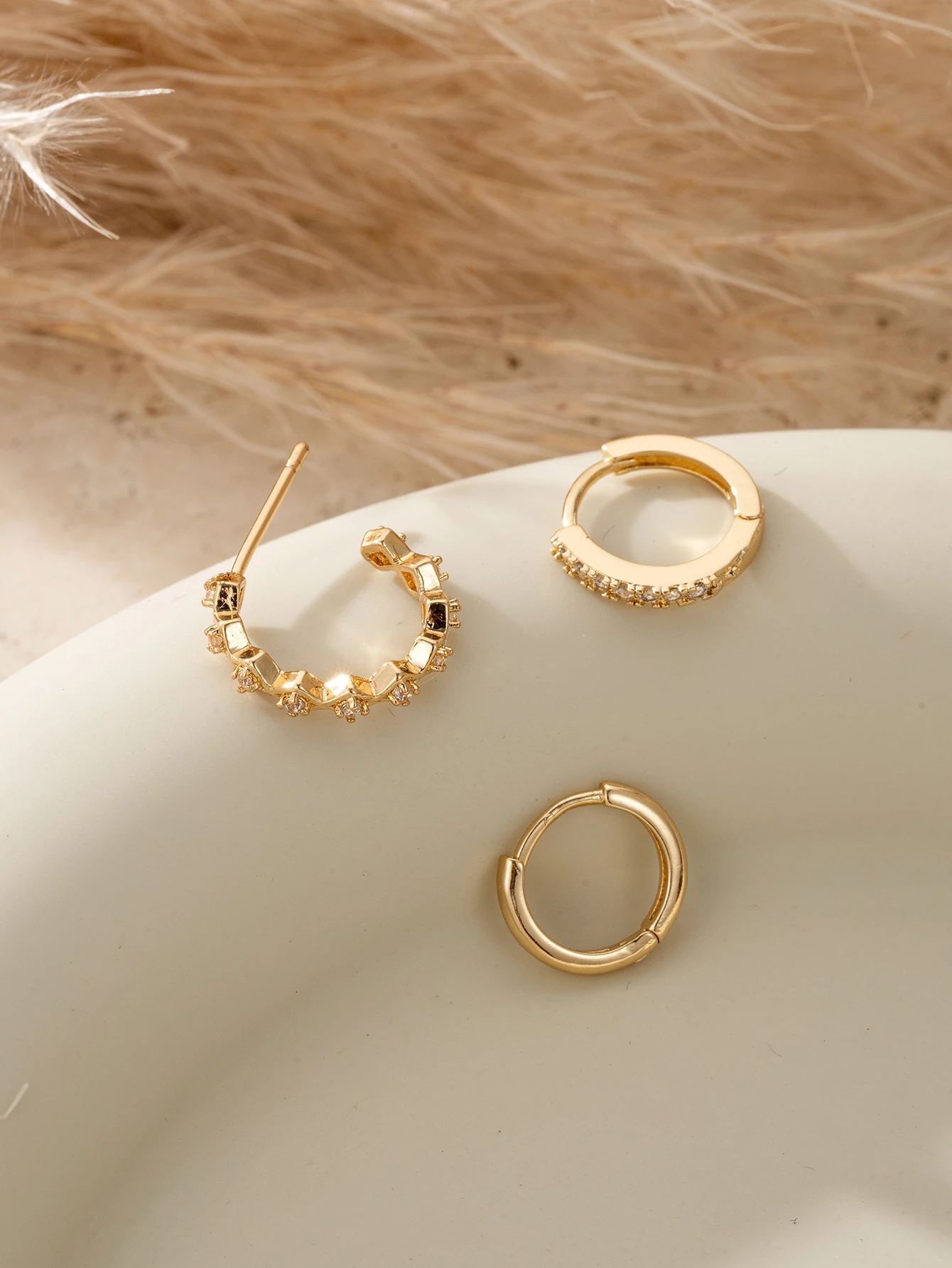 Copper Hoop Earring Set