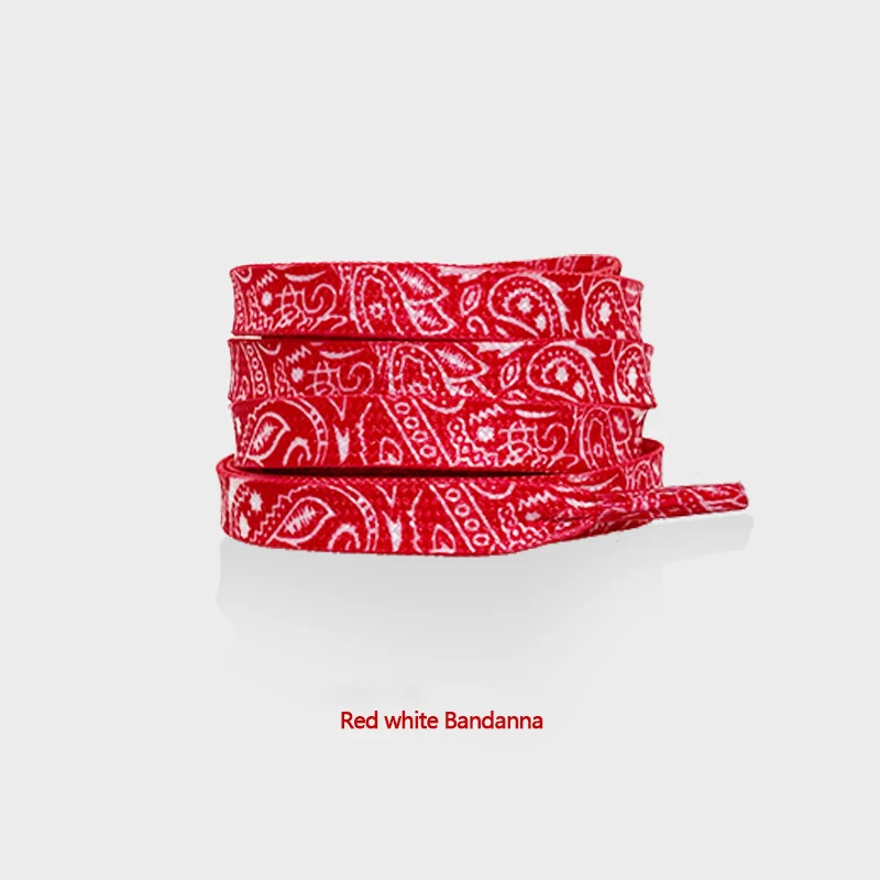 Cashew Flower Hand-Painted Gilded Flat Shoelaces
