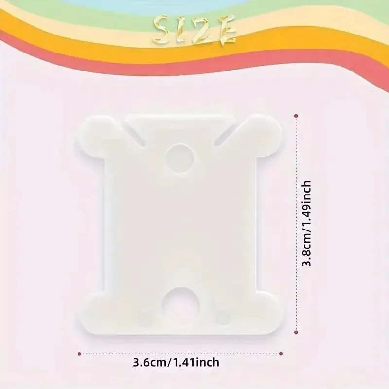 100pcs Embroidery Floss Organizer Bobbins Plastic Thread Cards For Cross Stitch Thread Holder Sewing
