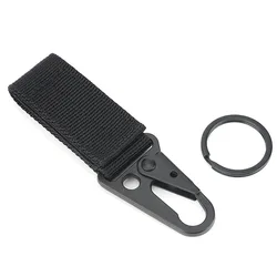 Outdoor Tactical Nylon Webbing Keylock Fixture Multifunctional Hawk Hook Molle Belt Loop Key Holder Clips with Detachable