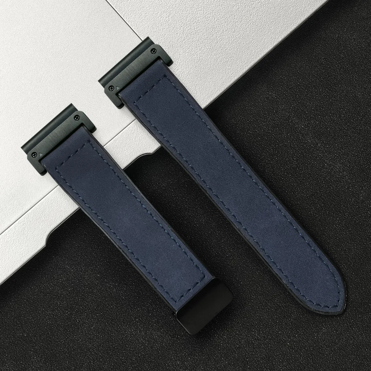 Premium Leather Silicone Sport Band – No-Gap Quick Release Watch Strap