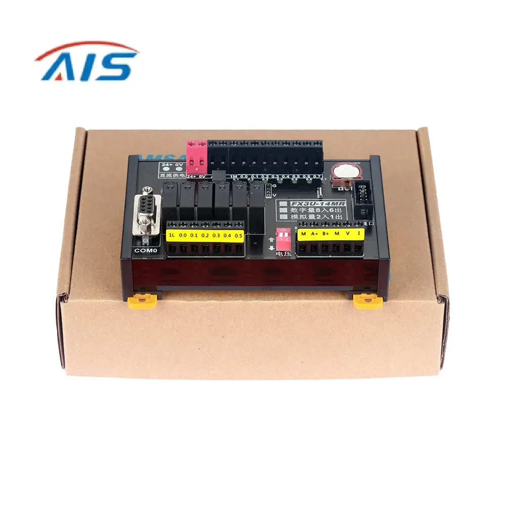 FX3U-14MR 교체용 아날로그 출력 입력 릴레이 타입, MELSEC PLC 2AI/1AO 8DI/6DO MODBUS, 미쓰비시용