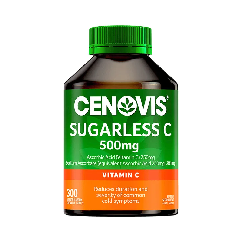 

Cenovis VC Chewable Tablet 300 Tablets 500 Mg Sugar-Free Natural Vitamin C Tablets for Children and Adults