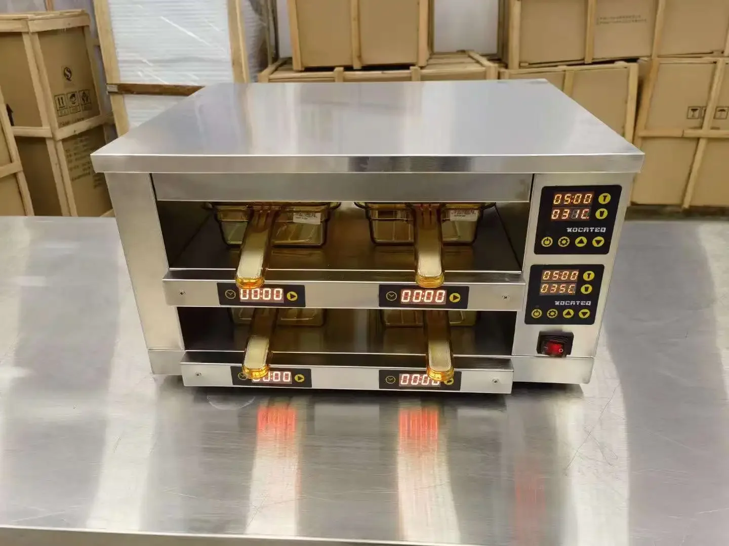 Commercial Fast Food Hamburger Fried Chicken Hot Food Desktop Drawer Heating Cabinet Open Heating Cabinet