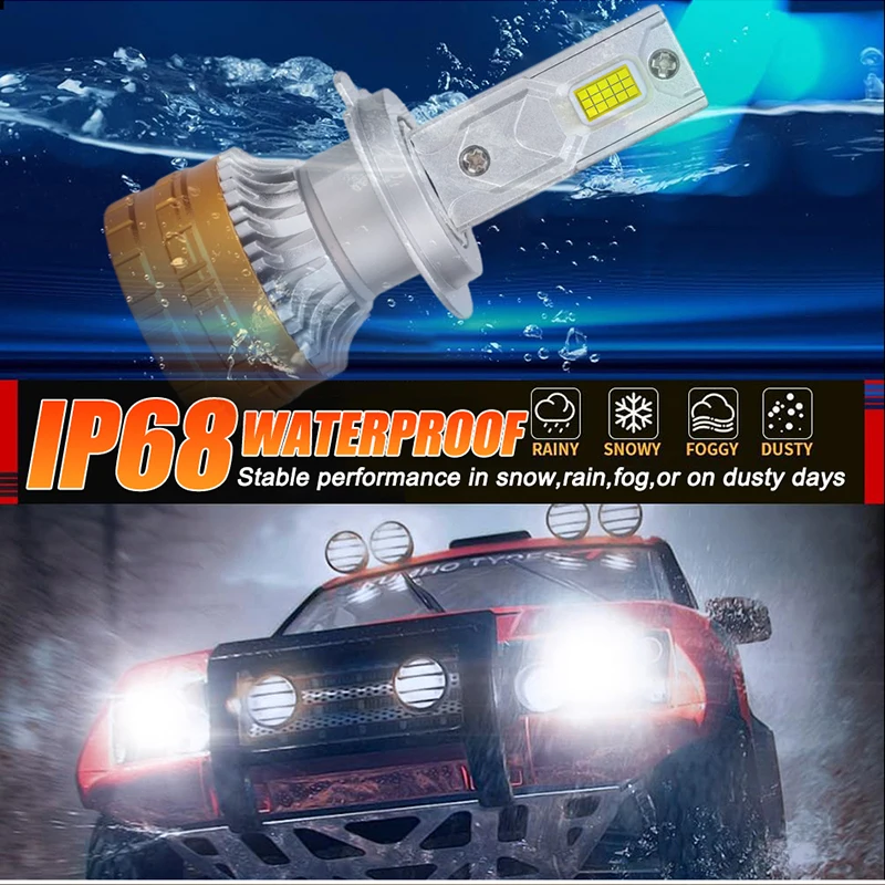 H7 H4 H11 LED 헤드라이트 7000W 7000000LM 고출력 9570 CSP 캔버스 H1 H8 9005 HB3 9006 HB4 9012 HIR2 터보 램프 자동차 LED 헤드램프
