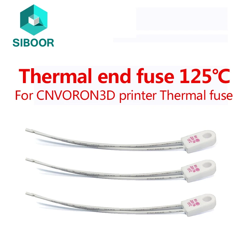 Voron Hot Bed Thermal Fuse 3D Printer Parts RH 125℃ 15A 250V Temperature Fuse125℃ Thermal links Over Temperature Protector 10pcs lot tf thermal fuse 10a 250v temperature thermal fuse 152c 152 celsius degrees thermal cutoff limiter fuse