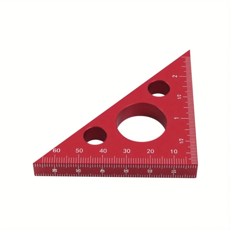 Triangle Ruler 45/90 Degree Metric Scale Precision Angle Ruler Aluminum Thickened Height Multifunction Woodworking Tool