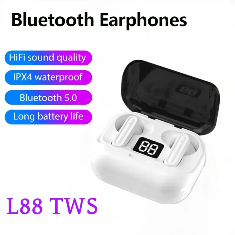 Стереонаушники L88 TWS Hi-Fi, беспроводные наушники-вкладыши, спортивные наушники LifeHeadphones, игровая гарнитура для Lphone, Android. Лучшие подарки F