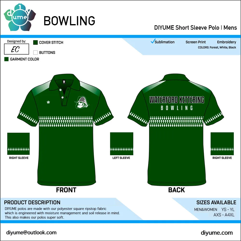 Men Women Kid Professional Bowling Polo Shirt Casual Leisure Workout High-quality Sports Short Sleeve Top