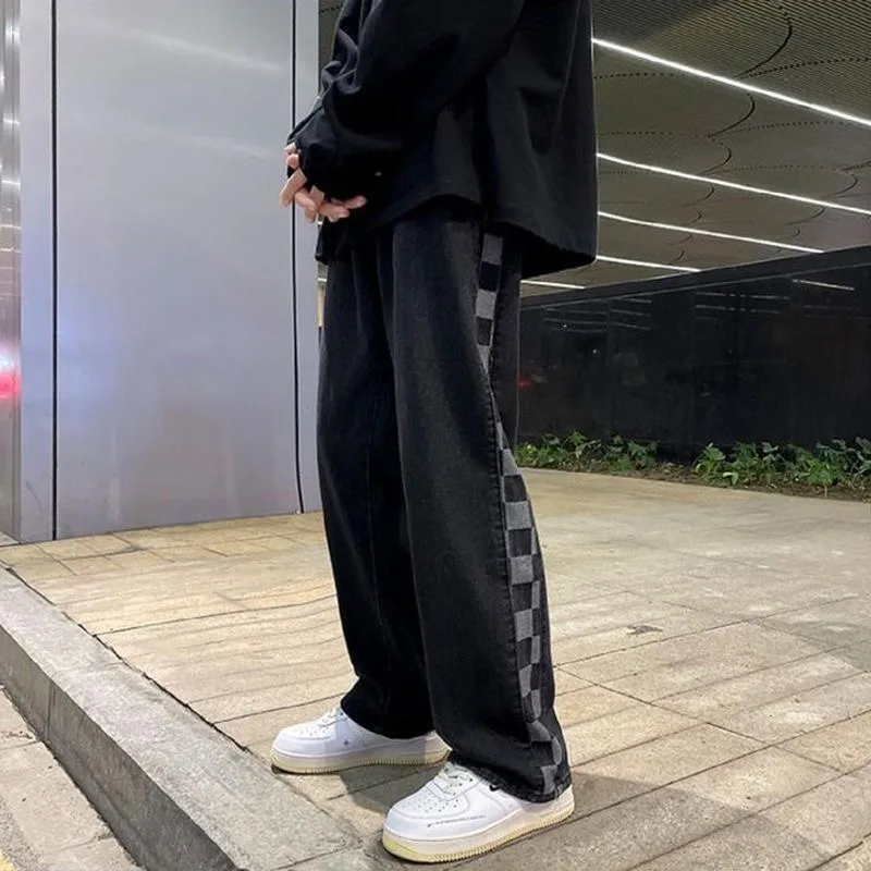 Men's Jeans Wide Baggy Jeans Man Y2k Pants Jean Mens Trousers Denim Shorts Streetwear Clothing Flared Male Cargo Ripped