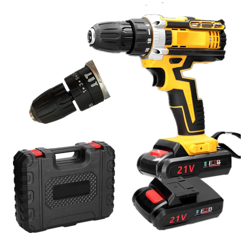 Wireless Drill Set Rechargeable Drill Selectric Screwdriver Tools Professional Adapter Dual Speed Belt Impact Hardware Products boschgsb550 brushless impact electronal drill professional multi function 550w wired hand hammer power tool electric screwdriver