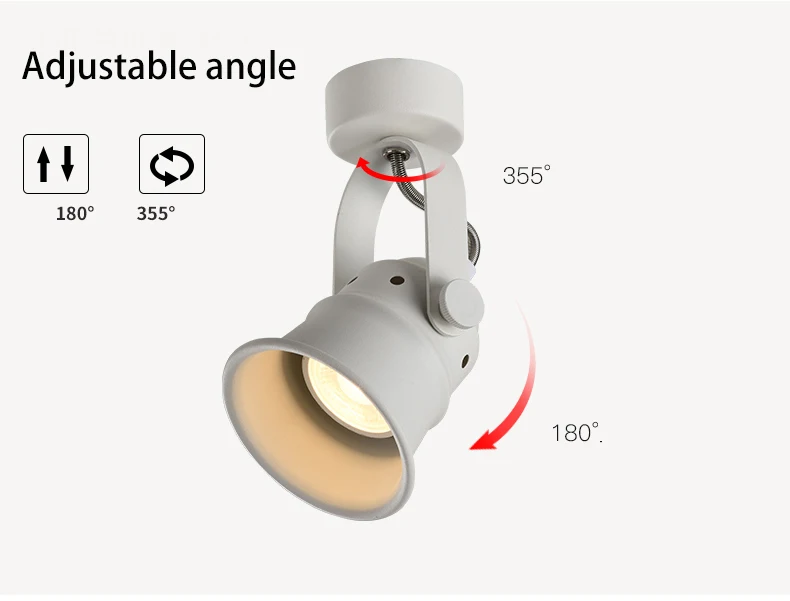 Description Picture 3 of itemLed Spotlight GU10 Bulb Track Light Surface Mounted Ceiling Lamp COB Rails 110V 220V Horn For Home Clothing Store Background