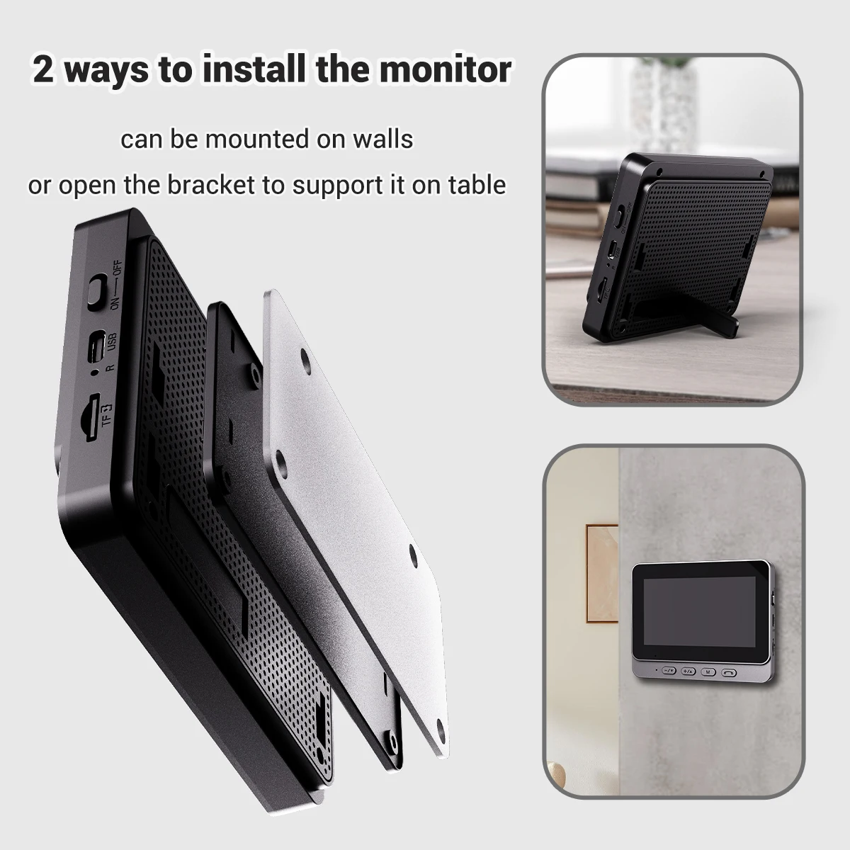 X8 2.4G WiFi Video Doorbell Video Intercom 4.3 Inch Home Security Smart Door Bell Intercom IR Night Vision Smart Eye Peephole