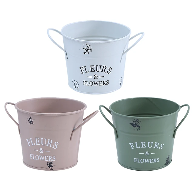 Vintage Elegáns Virág Váza Ón Kancsó Fém Vas Virágok Vödör Edények Otthoni Esküvői Party Kerti Dekoráció