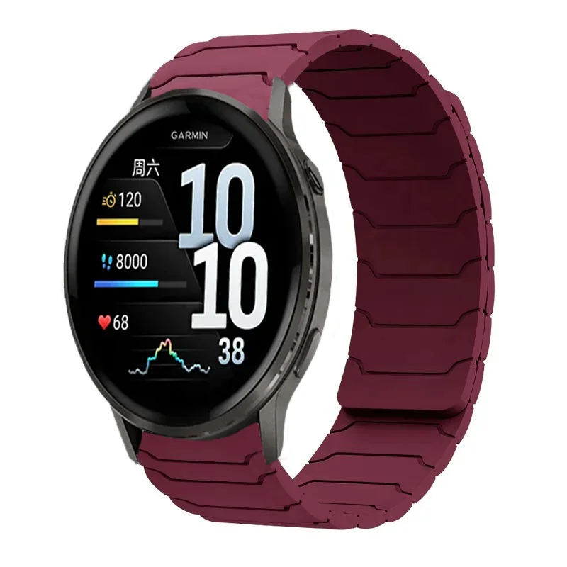 Sports Silicone Strap, Magnetic Bracelet, 20mm 22mm Band