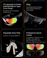 AI Sports Camera GlassSkiing 800W HD Anti-shake Camera Action Capture Goggles Men 3D Surroud Sound AI Chat Call Sport Sunglasses - Image 6